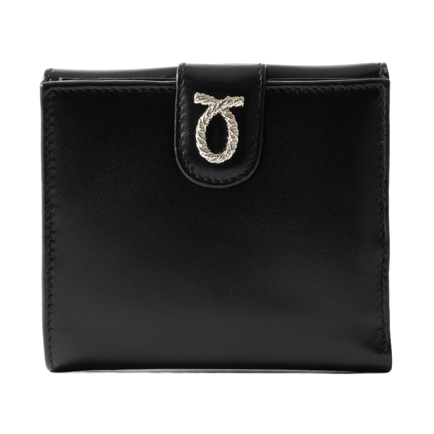 財布 11cm EbonyBlack | Silver Rope Logo Purse ブラックシルバーロゴ