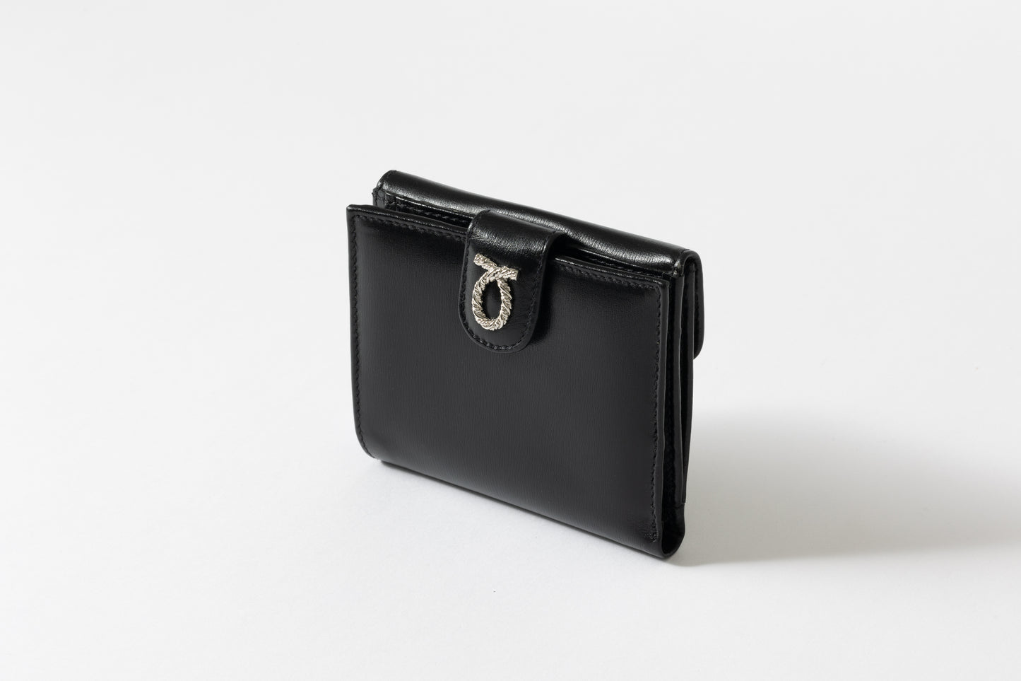 財布 11cm EbonyBlack | Silver Rope Logo Purse ブラックシルバーロゴ