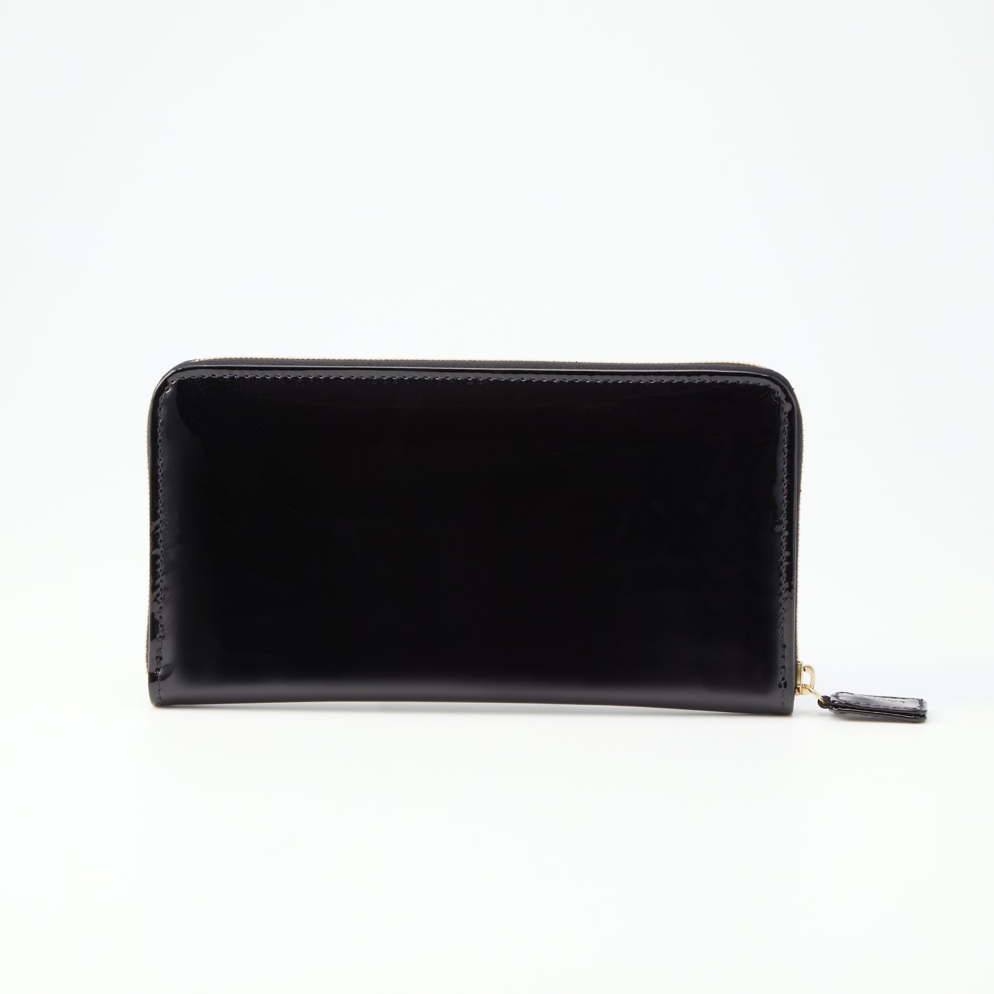 予約商品 財布 19cm BlackPatent | FlatLogo Purse ブラックパテント
