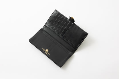 財布 18cm BlackPatent  | Flat Logo Purse ブラックパテント