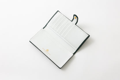 財布 18cm ForestGreen PureWhite  | Flat Logo Purse グリーン ピュアホワイト