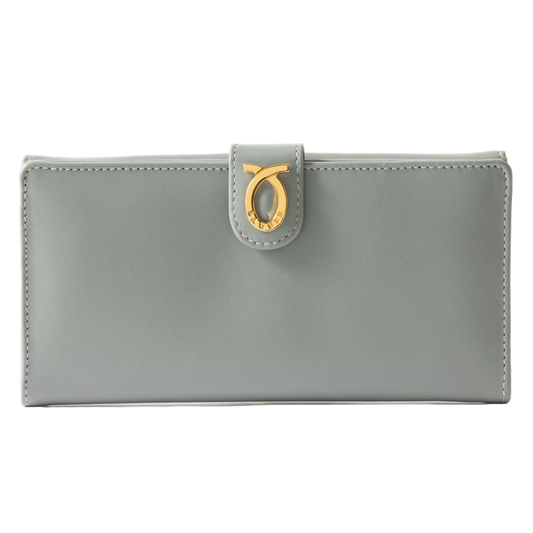 財布 18cm MistyGrey  | Flat Logo Purse ミスティグレー