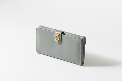 財布 18cm MistyGrey  | Flat Logo Purse ミスティグレー